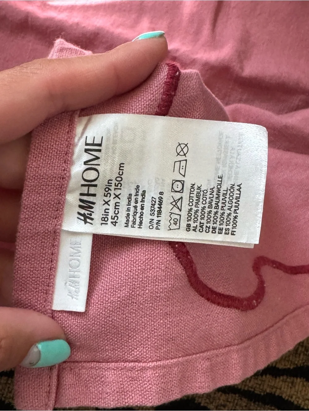 H&M Pink Table Runner